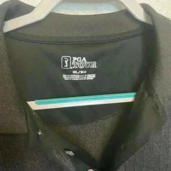 PGA Tour Golf Polo Shirt Mens Dark Gray Size XL Long Sleeve #003 - Picture 2 of 7